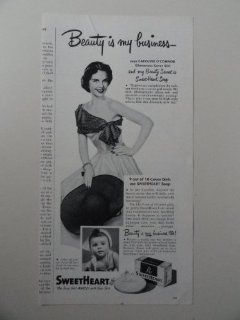 SweetHeart Soap, 1950 illustration, Print Ad.(Caroline O'Connor) Original 1950 Woman's Day Magazine Print art  