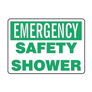 EMERGENCY SAFETY SHOWER Sign   7" x 10" .040 Aluminum
