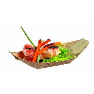 Solia VO13011 Bamboo Leaf Boat, 7" Length x 4" Width x 1 19/32" Height (Case of 1000)