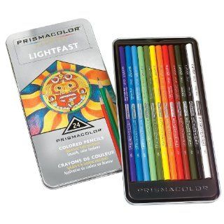 Prismacolor Premier Lightfast Colored Pencils, 24 Colored Pencils(44036)  Wood Colored Pencils 