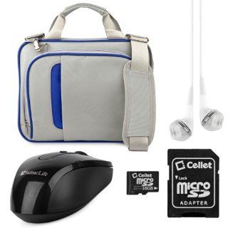 VG Pin Messenger Carrying Bag w/ Shoulder Strap (Blue & Silver) for HP Notebook PC / HP Pavilion 15 / HP Pavilion G6 / HP Envy 15 / HP Pavilion DV6 / HP Envy TouchSmart 15 / HP Envy DV6 / HP Spectre XT TouchSmart Ultrabook 15.6 inch Laptops + White VG 