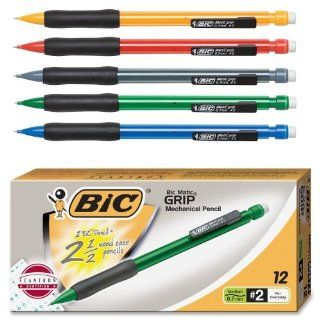 Wholesale CASE of 25   Bic BicMatic Grip Mechanical Pencils Mechanical Pencil, 0.7mm, Rubber Grip, Nonrefill., 12/DZ, Asst. 