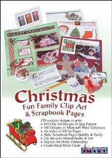 ScrapSMART   Christmas Family Fun Clip Art and Scrapbook Pages Software   416 Designs and 340 Templates  Software