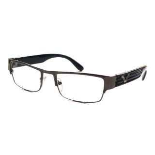 ITALO COOL Metal Frame Designer Style Rx able Clear Lens Eye Glasses BRONZE/B Clothing