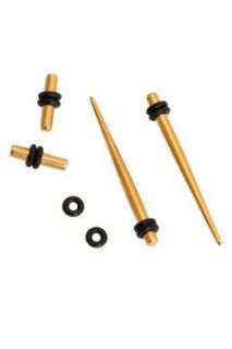 Morbid Metals Gold Micro Plug And Taper 4 Pack Size  8 Clothing