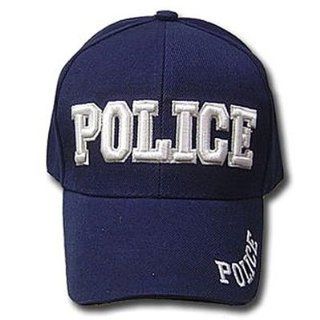 NAVY BLUE POLICE BASEBALL CAP HAT LAW ENFORCEMENT ADJ Sports & Outdoors