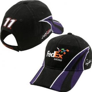 2009 DENNY HAMLIN FedEx PIT CAP Nascar Hat 11 Black ADJ Clothing