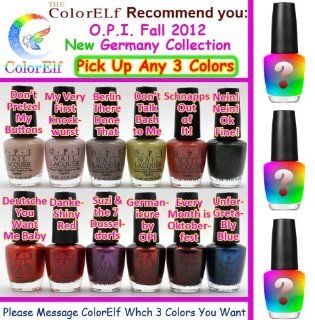 OPI 2012 Fall Germany Collection ,Pick up Any Color You Like (Full Size) (Pick Up Any 3 Colors (Message ColorElf 3 colors'names you like)) Health & Personal Care
