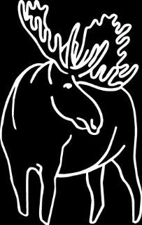 12"moose outline Die Cut decal sticker for any smooth surface such as windows bumpers laptops or any smooth surface. 