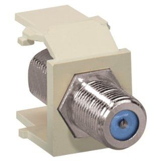 Leviton 41084 Ftf Quickport(Tm) Nickel Plated F Type Adapter (Light Almond) Electronics