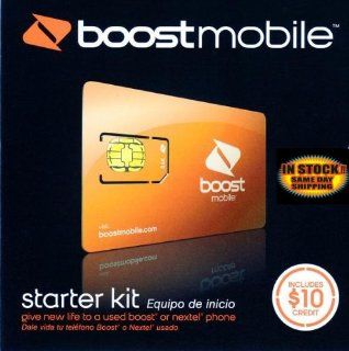 Boost Mobile 64K SIM Card with $10.00 Account Credit and Activation Code Cell Phones & Accessories