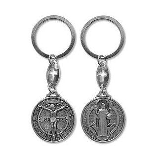 St. Benedict Medal with Corpus Key Chain Perfect for Men, Teens or Children. In Addition to the Unconditional Indulgence, a Partial Indulgence Is Given to Anyone Who Will "Wear, Kiss or Hold the Medal Between the Hands with Veneration". Over the 