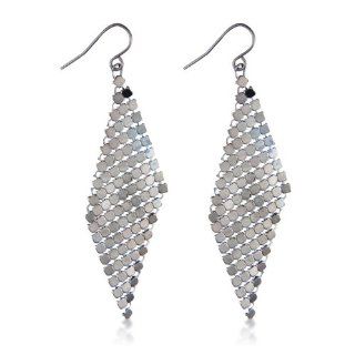Stylish Hematite Costume Jewellery Fashion Sequin Earrings also available in Silver   arrives in a Pretty Gift bag. Kacie Lee Jewelry