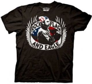 It's Always Sunny In Philadelphia Rock Flag and Eagle Black T shirt Tee (XXX Large (3X)) Clothing