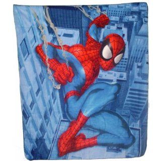 Super Hero Spiderman Fleece Throw Blanket   Soft, Warm and Cuddly, Size Approximately 50" X 60" Toys & Games