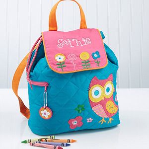 Personalized Girls Backpack   Lovable Owl