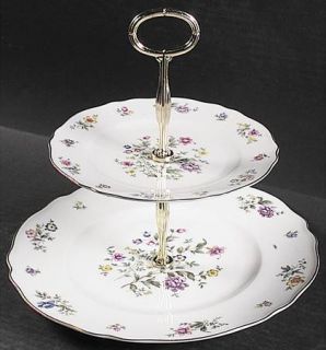 Franconia   Krautheim Millefleurs 2 Tiered Serving Tray (Dp, Sp), Fine China Din