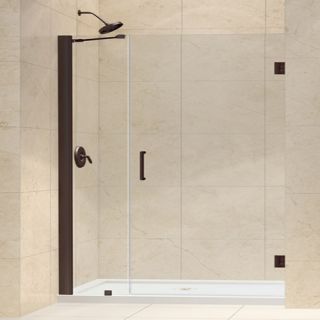 Dreamline SHDR2038721006 Frameless Shower Door, 38 to 39 Unidoor Hinged, Clear 3/8 Glass Oil Rubbed Bronze