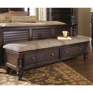 Signature Design By Ashley Key Town Brown Bedroom Storage Bench