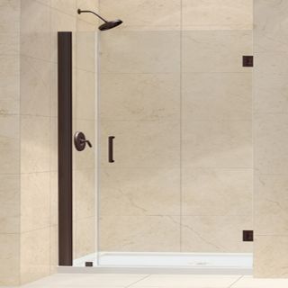 Dreamline SHDR2036721006 Frameless Shower Door, 36 to 37 Unidoor Hinged, Clear 3/8 Glass Oil Rubbed Bronze