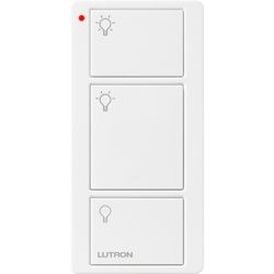 Lutron PJ23BGWHL01 Dimmer Switch Maestro Pico Wireless 3 Button Controller w/LED Indicator amp; Icon Engraving White
