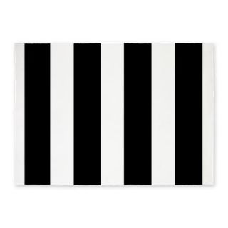  Gorgeous Black and White Striped 5x7Area Rug