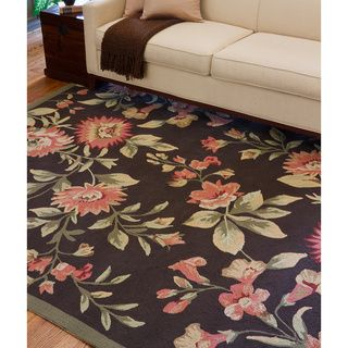 Hand hooked Taylor Transitional Floral Indoor/ Outdoor Area Rug (8 X 10)