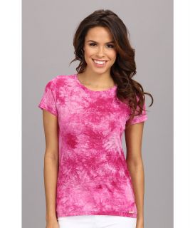MICHAEL Michael Kors S/S Tie Dye Crewneck Tee Womens T Shirt (Pink)