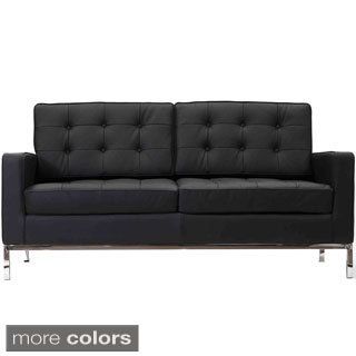 Genuine Leather Modern Loft Loveseat