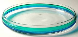 Pfaltzgraff Ocean Breeze  Round Glassware Platter, Fine China Dinnerware   Blue,