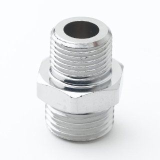 T&S 000545 25 Plated 3/8" NPT Male x 3/4 14 UNS Male Adapter   Pipe Fittings  