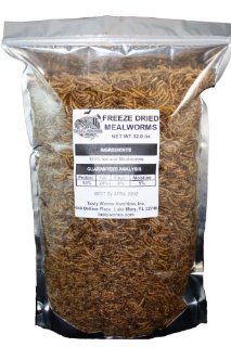 2 Lbs Freeze Dried Mealworms Approximately 32, 000 Mealworms  Pet Food 