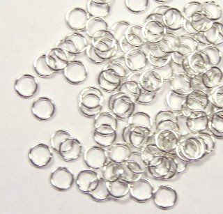 300 Jump Rings, Silver plated Brass, 5.5mm Round, Approximately 20 Gauge Open Jewelry Connectors Chain Links Sold Per Pkg of 300