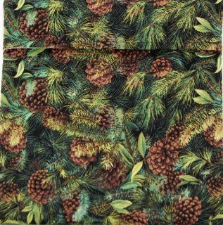 Premium Microwave Potato Bag   Evergreen   Pine Cones   Approximately 10" x 10"   100% Pure Cotton Material, Lined and Insulated   Handmade in the USA   Also Great for Corn on the Cob, Sweet Potatoes, Carrots, Broccoli, Asparagus or Warm Tortilla