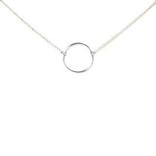 Dogeared Large Smooth Karma Sterling Silver Necklace   18 Inches Chain Necklaces Jewelry