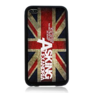 Asking Alexandria Pc Back Plus Soft Black TPU Edges Hard Case Cover for Itouch 4 Ipod Touch 4 4th Generation 