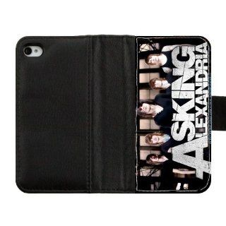 AZA Leather Case for iPhone 4 iPhone 4S, Asking Alexandria Protective iPhone Cover Black Retail Packaging Cell Phones & Accessories