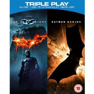 The Dark Knight   Batman Begins Blu ray +DVD + Ultraviolet Digital Copy <Region Free > (Triple Play) Christopher Nolan, David S. Goyer, Morgan Freeman, Michael Cain Christian Bale Movies & TV