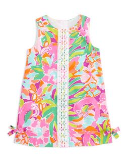Lilly Pulitzer Flamingo Print Little Lilly Classic Shift Dress, Sizes 2 6