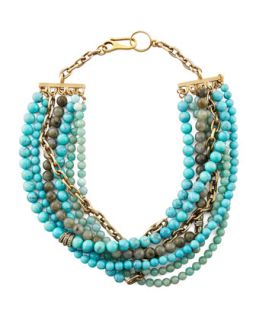 Paige Novick Julie 7 Strand Beaded Necklace, Turquoise