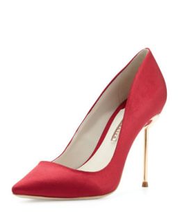 Sophia Webster Coco 5 Satin Point Toe Pump, Ruby