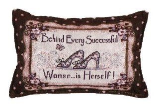 Behind Every Successful Woman is Herself Tapestry Toss Pillow USA Made   Throw Pillows