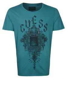 Guess   Print T shirt   petrol