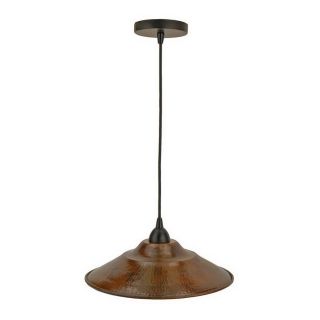 Premier Copper Products 13 in W Oil Rubbed Bronze Pendant Light with Metal Shade