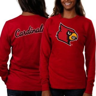 Louisville Cardinals Ladies Finish Line Long Sleeve T Shirt   Red