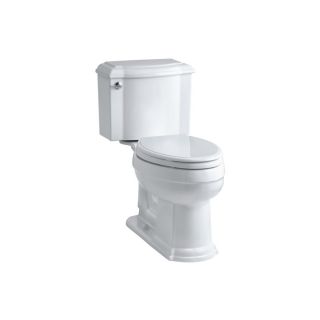 KOHLER Devonshire White 1.28 GPF/4.85 LPF 12 in Rough in Watersense Elongated 2 Piece Comfort Height Toilet