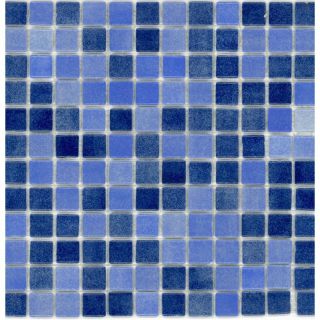 Elida Ceramica Recycled Marine Glass Mosaic Square Indoor/Outdoor Wall Tile (Common 12 in x 12 in; Actual 12.5 in x 12.5 in)