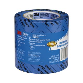 ScotchBlue 3 Pack Painters Masking Tape Blue 1 1/2 x 60 yds
