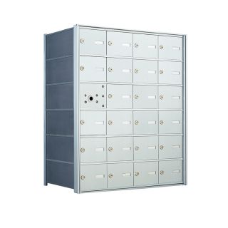 Florence 33 in x 19 in Metal Silver Lockable Cluster Mailbox