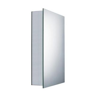 Whitehaus Collection 19.625 in x 27.5 in Glass Metal Surface Mount Medicine Cabinet